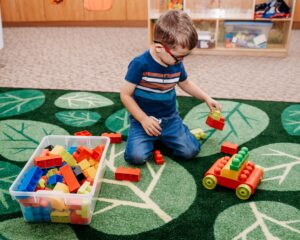 Boy with Duplos